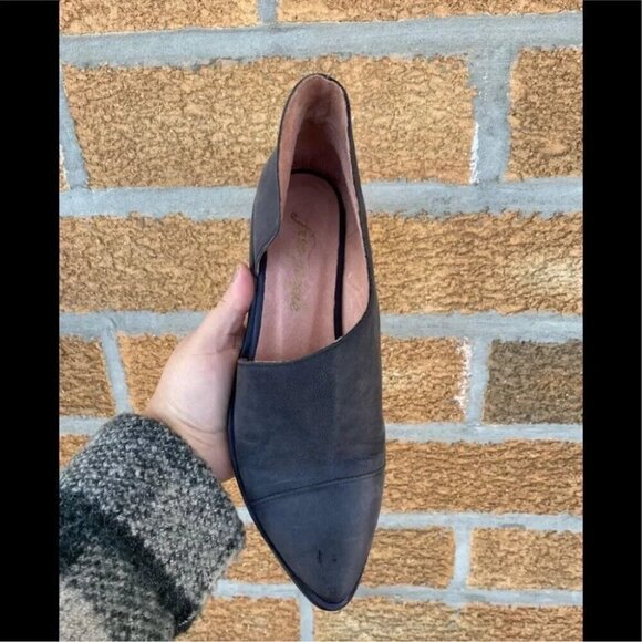 Free people Leather Slip-On BlockHeel Booties 6.5 - Picture 10 of 12